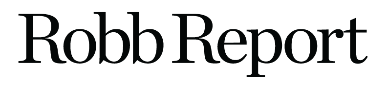 Text reading 'Robb Report' on a black background