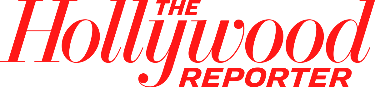 The logo of The Hollywood Reporter in red and black text.